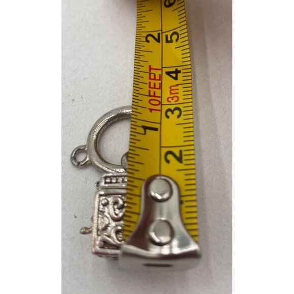 Vintage Silver Prayer Box Pendant Charm Ornate Design Unique Hinged Lid - Picture 8 of 8